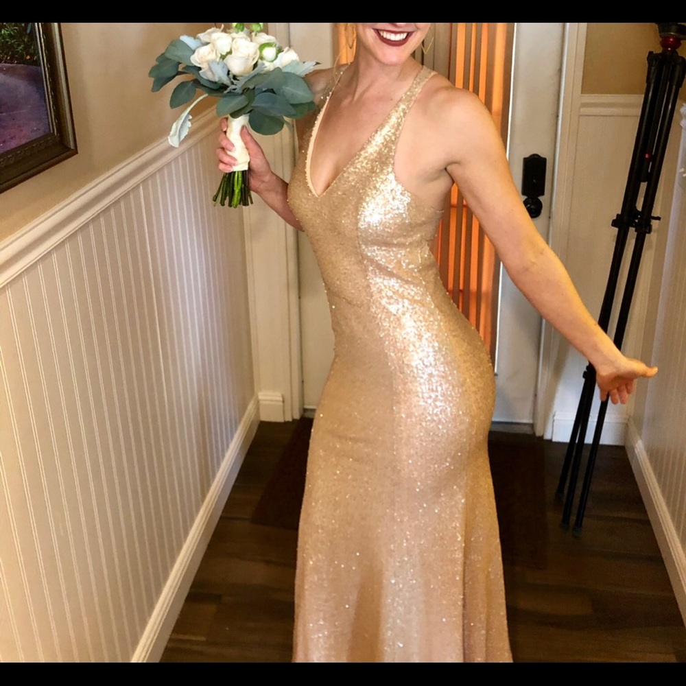 JayGodfrey Nude Jemma Sequin dress